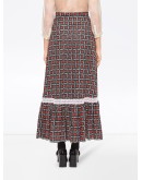motif print maxi skirt
