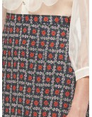 motif print maxi skirt
