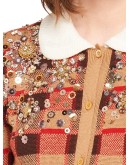 embellished wool cardigan
