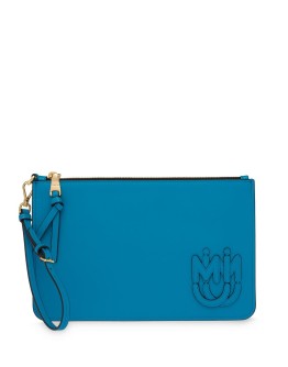 logo patch zip pouch