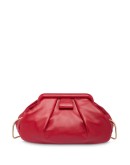 nappa leather clutch