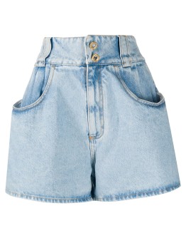 high-rise denim shorts