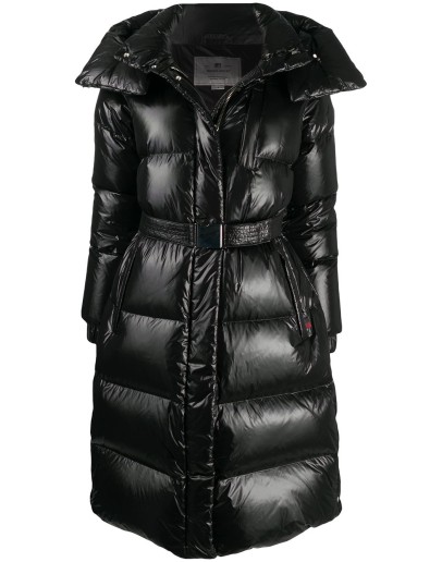 quilted mid-length down coat