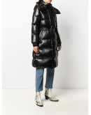 quilted mid-length down coat