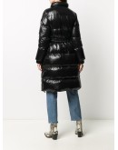 quilted mid-length down coat