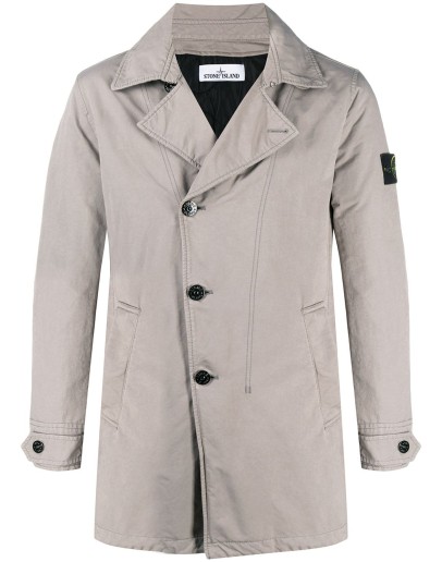 washed double breasted coat