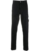 logo patch cargo trousers