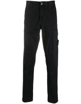 logo patch cargo trousers