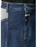knee-length denim skirt