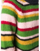 multi-stripe crewneck jumper