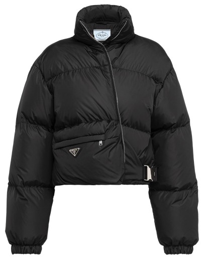 asymmetric front padded jacket