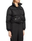asymmetric front padded jacket