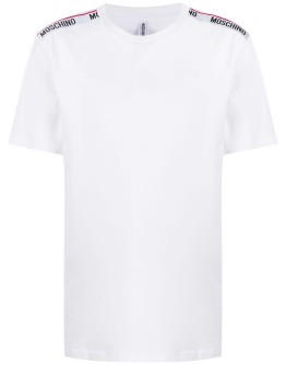 logo-tape cotton T-shirt