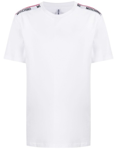 logo-tape cotton T-shirt