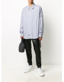 textured drawstring waist track pants