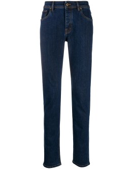 mid-rise slim-fit jeans