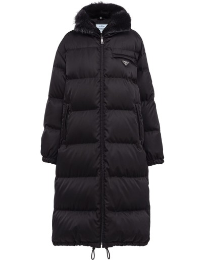 recycled nylon parka coat