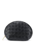 Intrecciato weave make-up bag