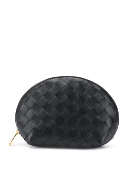 Intrecciato weave make-up bag