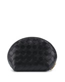 Intrecciato weave make-up bag
