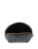 Intrecciato weave make-up bag