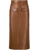 faux leather pencil skirt