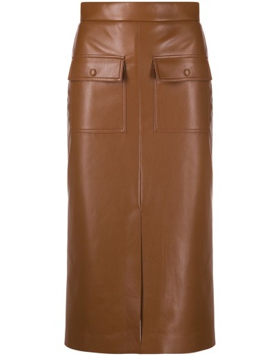 faux leather pencil skirt