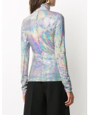  iridescent roll neck top