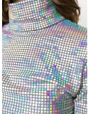  iridescent roll neck top