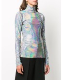  iridescent roll neck top