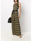 chevron-print long jumpsuit  