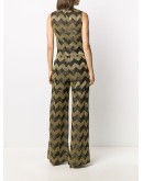 chevron-print long jumpsuit  