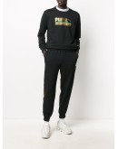 stripe-side track pants