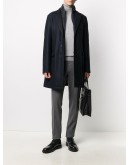 layered single-breasted coat