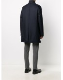 layered single-breasted coat