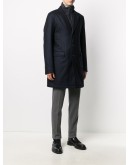 layered single-breasted coat