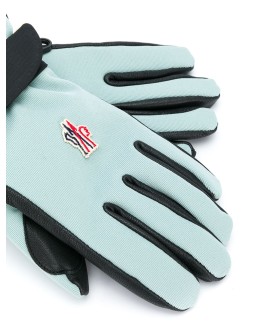 logo patch touch strap gloves
