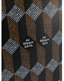 monogram-print clutch