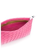 Intrecciato weave make up bag