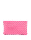 Intrecciato weave make up bag