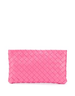 Intrecciato weave make up bag
