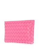 Intrecciato weave make up bag
