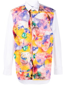 abstract-print long-sleeved shirt 