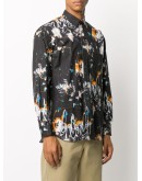 abstract print long-sleeve shirt