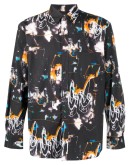abstract print long-sleeve shirt