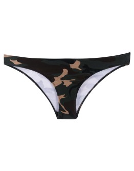 camouflage logo print thong