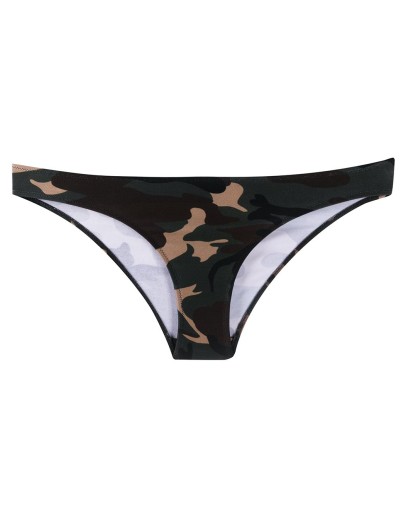 camouflage logo print thong