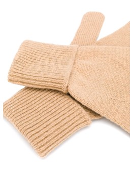 knitted ribbed cuff gloves