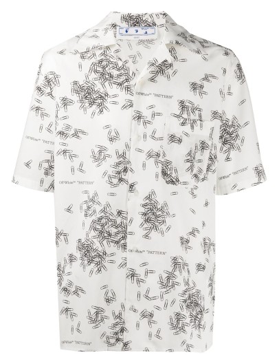 paperclip-print shirt