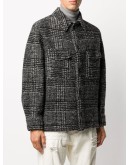 checkered pouch-pocket shirt jacket